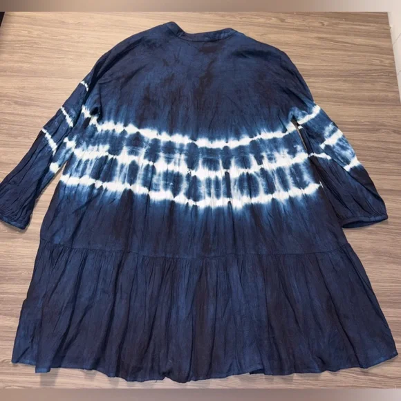 Mud Pie Women's Ellison Navy Tie Dye Dress S - Picture 7 of 11